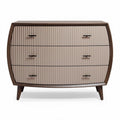 Commode en bois avec trois tiroirs en relief dimensions 90 x 45 x 80cm