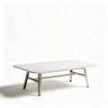 Table basse ovale en bois 120 x 60 x 40cm pour salon moderne